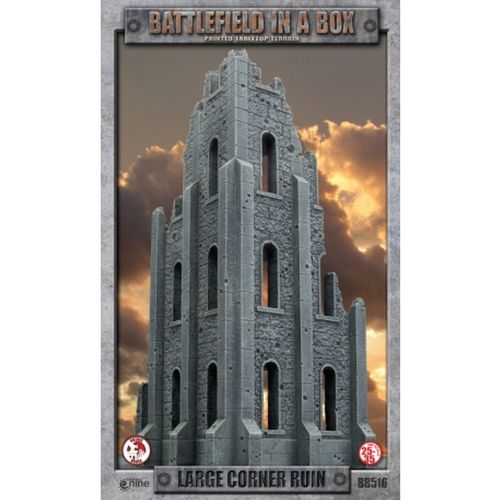 Battlefield in a Box Gothic Battlefields Terrain Large Corner Ruins ideal for Warhammer 40K and other games